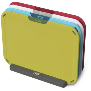 Joseph Joseph Duo Icon 4-teiliges Schneidebrett-Set mit Aufbewahrungsständer Multicolour