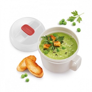 Tescoma Suppenschüssel Suppentasse PURITY MicroWave, Kunststoff, (Set, 1-tlg), Für den Kühlschrank geeignet, Spülmaschinengeeignet weiß