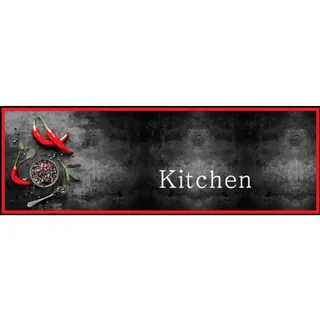 MD Entree Cook&Wash Küchenläufer 50 x 150 cm Rot/Schwarz