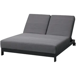 CLEMENTO Beziers Doppel Loungeliege Aluminium mit Rollen Createxx/Verstellbar - Anthrazite