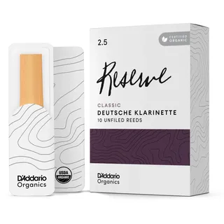 d’addario woodwinds D’Addario Organic Reserve Classic Deutsche Klarinettenblätter 2.5 (10er Pack)
