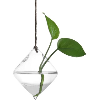 KAREN66 Hängen Glas Vase Geometrische Hängevase Pflanze Hydroponik Glasvase Hängendes Blumenvase Terrarium Dekovase (C, One Size)
