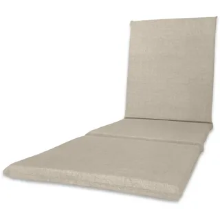 Il Tuo Artigiano Design Gepolsterte Auflage für Sonnenliege, handgefertigt, komplett abnehmbar, hergestellt in Italien, 190 x 60 cm (Elfenbein)