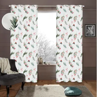 MY HOME Gardine MY HOME "Joy" Gr. 3, rot, B:135cm H:225cm, Polyester, Gardinen, Gardine