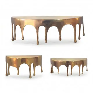 Wohnling Wandregal 3er Set 0 x 0 x 0 cm Gold