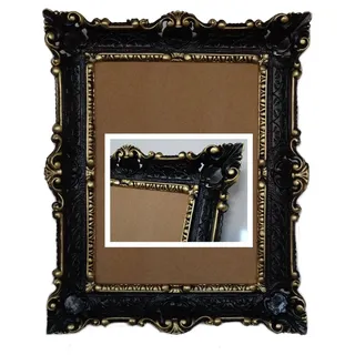 Lnxp ANTIK BAROCK BILDERRAHMEN in der Farbe Schwarz/Gold Dualcolor 56x46cm RECHTECKIG REPRO Bilder für 30x40cm oder 40x30 cm BAROCKRAHMEN BILDER 50R