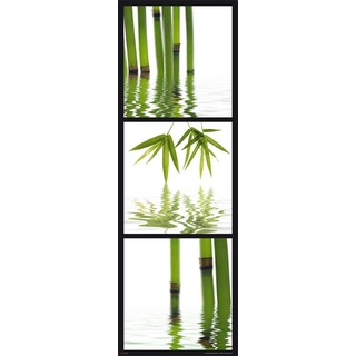 Zen - Bambus - Grün Motivation Steine Slim-Poster Druck - Grösse 30,5x91,5 cm