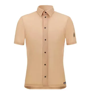 Santini SMS Gravel Kurzarmhemd Orange / Beige S