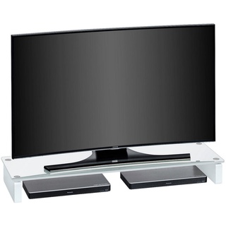 Livetastic Tv-Aufsatz, Weiß, Glas, Holzwerkstoff, 110x12.2x35 cm, Wohnzimmer, TV Möbel, TV-Aufsätze