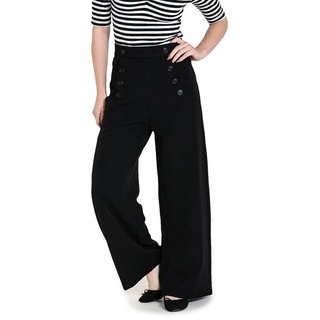 Hell Bunny Carlie Swing Trousers Frauen Stoffhose schwarz S - S