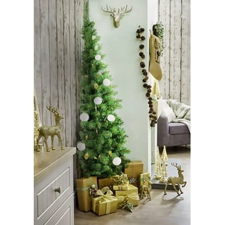 Dmora "Halber" Weihnachtsbaum, halber Mauerbaum, Höhe 180 cm, Ausführung für kleine Räume, 361 Äste, 60 x 88 x 180 cm