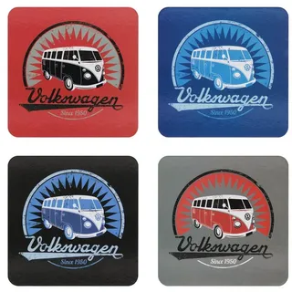 BRISA VW Collection Untersetzer, 4er-Set, Bulli-Vintage-Logo