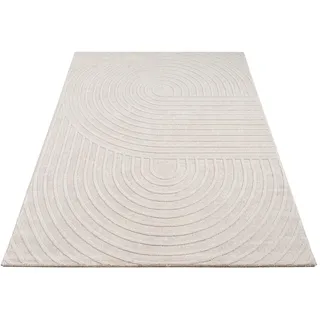 KADIMA DESIGN Abstrakt Kurzflorteppich 120 x 160 cm Creme