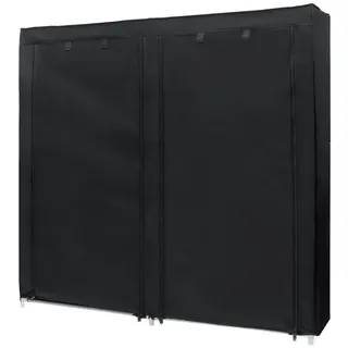 Intirilife Faltschrank 116,5 x 114 x 30 cm Schwarz