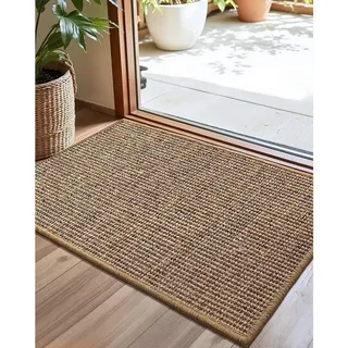 LuxusKollektion Fußmatte Fußmatte Jute Sisal Braun 60x90cm Landhaus braun 60 cm x 90 cm
