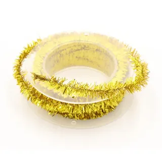 1 Rollen 1.5 Meter Weihnachten Lametta Girlande, Weihnachten Girlande Glänzend Lametta Metallische Lametta Girlanden für Christbaumschmuck Weihnachtsbaum Kranz Festliches Hochzeit Party,Golden A