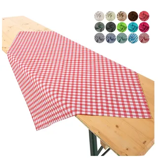 heimtexland ® Tischdecke Mitteldecke Biertisch Garten Tischdeko Landhaus Typ861 Vichy Karo Rot 90x90 cm