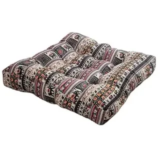 KUCOON 55 cm quadratisches Sitzkissen, Bodensofa, Tatami-Kissen, Blumendruck, Bodenkissen, Kissen für Zuhause, Sofakissen, Stuhlauflage