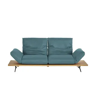 KOINOR Sofa Leder 3-Sitzer Türkis/Petrol