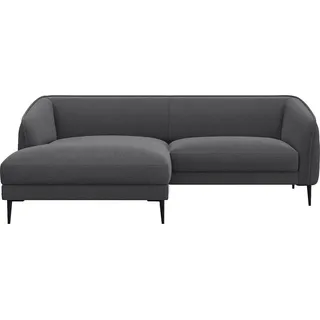 FLEXLUX Ecksofa Belle Designsofa, bequem durch Kaltschaum im Sitz, Skandinavisches Design, In hochwertiger Verarbeitung, B/T 218/149 cm grau