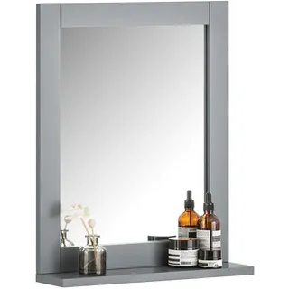 SoBuy Wandspiegel mit Ablage für Badezimmer Wandmontage Badspiegel Wandmontage 40x49x10cm