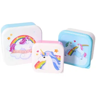 Einhorn Brotdosen im 3er Set - Bunt