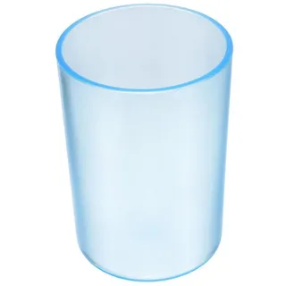 LuxusKollektion Zahnputzbecher Transparenter Zahnputzbecher Kunststoff Porenfrei Kindersicher, (1-St) blau