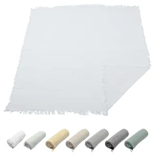 CAPASTEC Picknickdecke 1 STK. Für Picknick Camping Strand Weiß | 30% Baumwolle, 70% Polyester, Sandabweisend, Strapazierfähig, Leicht, Faltbar, Mit Tragegurt, Für Picknick, Camping, Strand