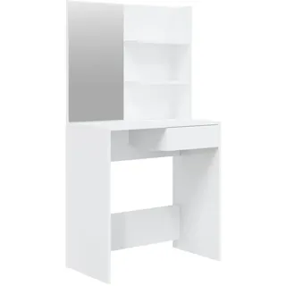 vidaXL Schminktisch mit Spiegel Hochglanz-Weiß 74,5x40x141 cm