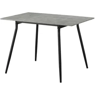 B&D home Küchentisch 80 x 76 x 80 cm grau/schwarz/weiß