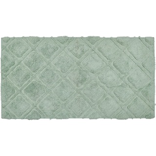 Beliani, Teppich, Teppich Baumwolle hellgrün 80 x 150 cm geometrisches Muster Kurzflor HATAY (80 x 150 cm)