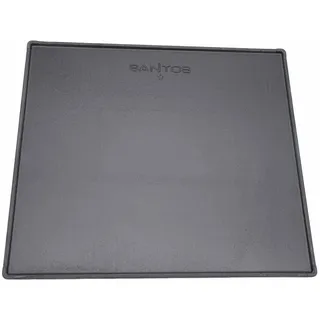 SANTOS Grillplatte/Grillplancha - Gusseisen Wendeplatte 43x37,5cm - 2 Seitig - BBQ-Gussplatte - Guss-Plancha für verschiedene Grills S-Serie
