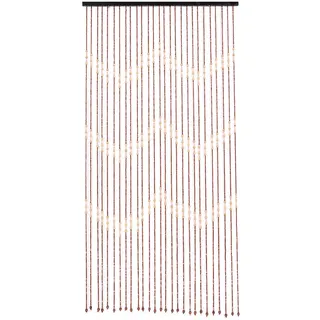 czyuRachel Bambus Perlenvorhang Türvorhang, 90x175cm Balkontür Insektenschutz Vorhang Natürliches Holzperlenvorhang Mit Zackenmuster Balkontür Holz+Bambus Perlenvorhang Fliegengitter Chinesisch