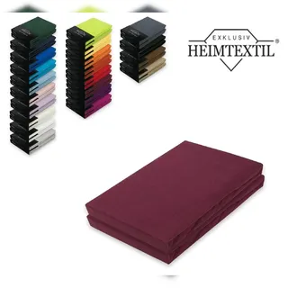 EXKLUSIV HEIMTEXTIL Doppelpack Marke Jersey Spannbettlaken 60 x 120 - 70 x 140 cm Bordeaux