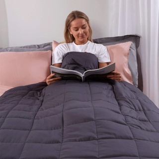 pin mill textiles ltd Highams Gewichtet Schwerkraft Decke 8kg für Erwachsene Therapie Unruhe Beruhigend Schlaf Effekt Gesteppt Glasperlen, Doppelbett Größe - 150 x 200cm
