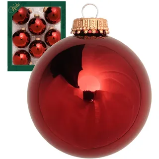 Krebs Glas Lauscha Rosenrot, Kugeln Uni