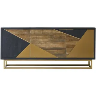 Tikamoon Sideboard Oscar 160 cm Schwarz