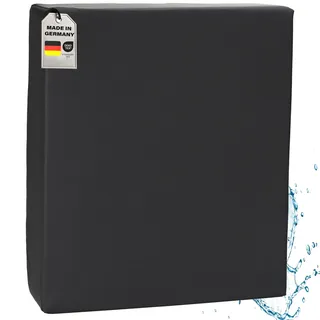 Orthopädisches Anti Dekubitus Viscoschaum Sitzkissen 52x45x10 cm – Made in Germany | Ergonomisch & druckentlastend (RG 60 (weich) Outdoor / Inkontinenz Bezug wasserabweisend schwarz)