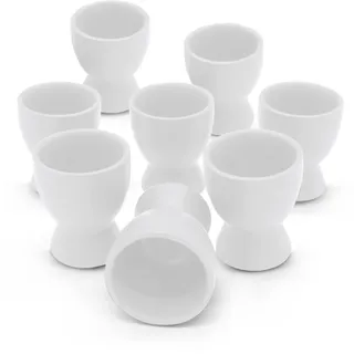 Feinkeramik Eierbecher weiß matt, 8er Set | Keramik, Klassische Form, Für alle Eigrößen, Spülmaschinenfest