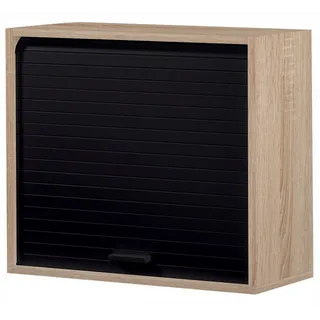 SIMMOB Rollladenschrank COOK056CNN Container Schrank Mehrzweckschrank Schuhschrank Büro Druckerschrank braun|schwarz