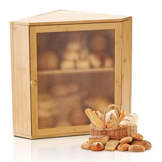 Vevor Eck-Brotkasten Holz Natur