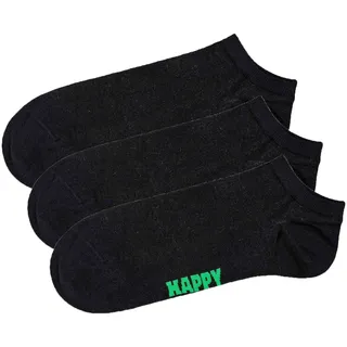 Happy Socks Sneakersocken 3er Pack Schwarz 36-40