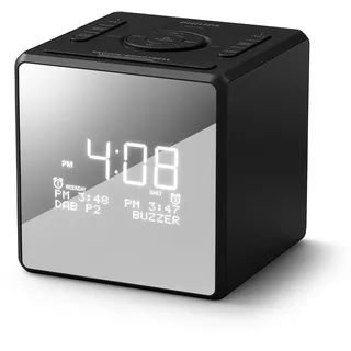 Philips TAR4650 DAB+/UKW Uhrenradio mit Doppelweckfunktion – USB-Anschluss, inkl. Multikabel