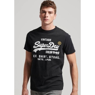 Superdry T-Shirt VINTAGE VL STORE CLASSIC TEE schwarz S