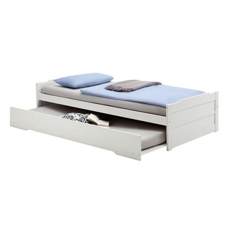 IDIMEX Funktionsbett LORENA, Ausziehbett Bett mit Stauraum Tagesbett Jugendbett Bett 90x190 cm weiß