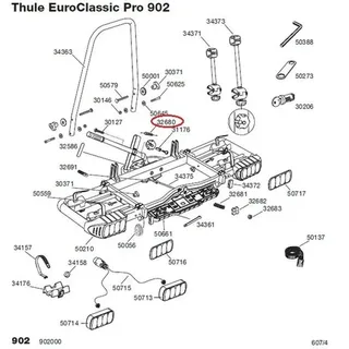 Premium Thule Feder 913/914 - Essential Accessory for EuroClassic Bike Carriers