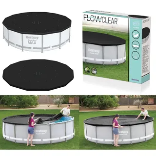 BESTWAY Flowclear Poolabdeckung schwarz Ø 427 cm