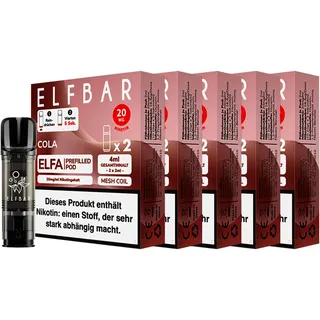 ELFBAR ELFA Prefilled Pod x 2 - Cola 2.0% , 5er Pack