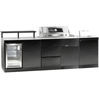 Buschbeck Outdoorküche Bradford inkl. Kühlschrank und Spüle mit Armatur