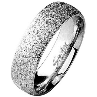 Taffstyle Fingerring Herren Damen Ring sandgestrahlt Diamantoptik, Band Edelstahl Ehering Herrenring Damenring Partnerring Trauring silberfarben 62 - Ø 19,7mm